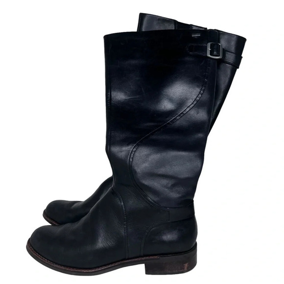 Clarks Gore-Tex Waterproof Black Leather Tall Riding Boot Size 9.5 - Picture 3 of 8